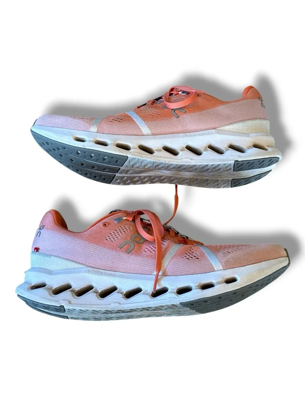 On Cloudsurfer Flame Orange White Athletic Running Shoes Sneakers Men’s Size 10
